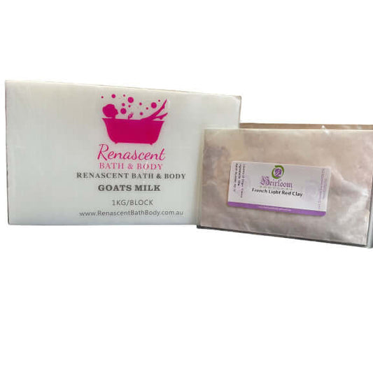 Pink Clay Specialty Soap Kit Goatmilk soap Base