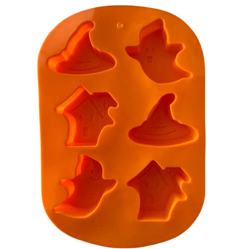 Halloween 6 cavity Assorted Mould  back