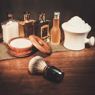 Beard Oil Base represented by shaving equipment