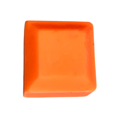 Orange soap cube coloured with mango tango neon MMO