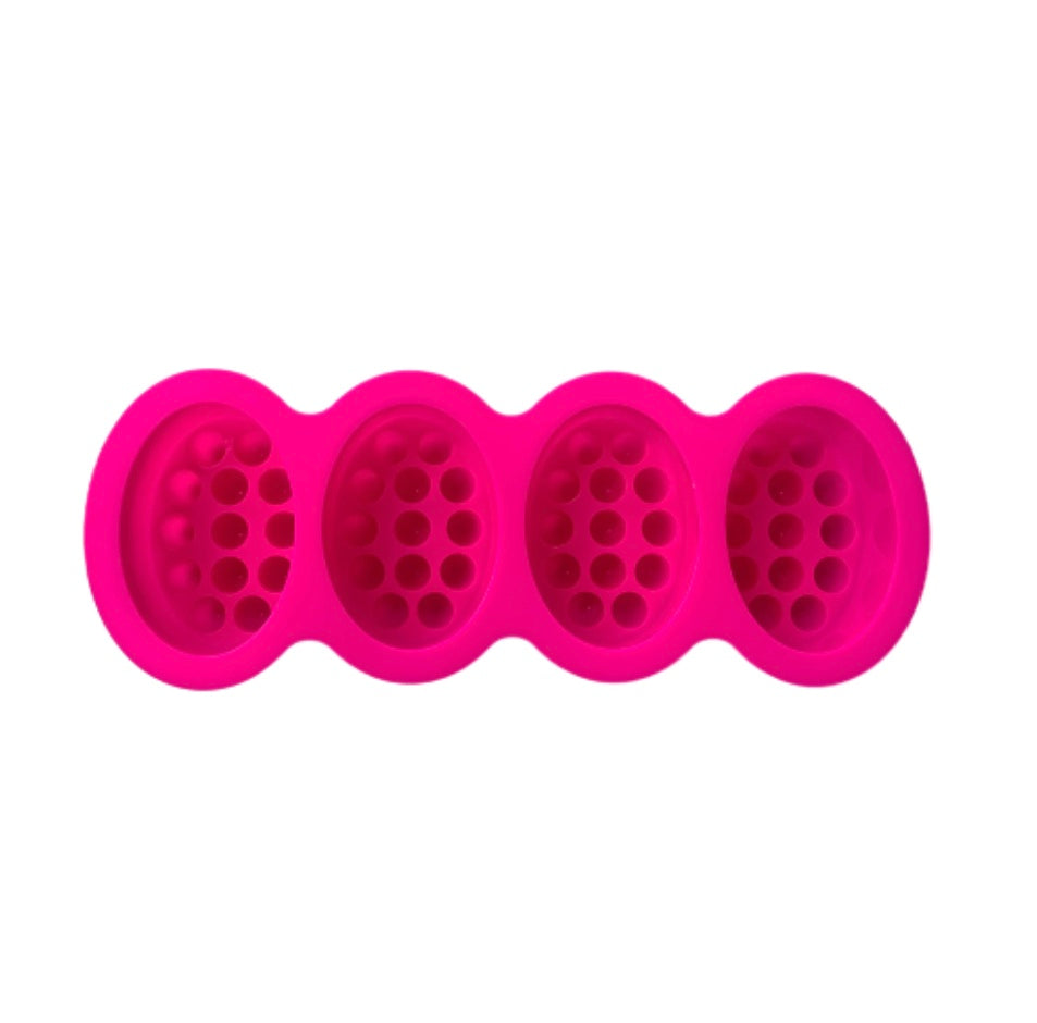 Pink back of a massage mould