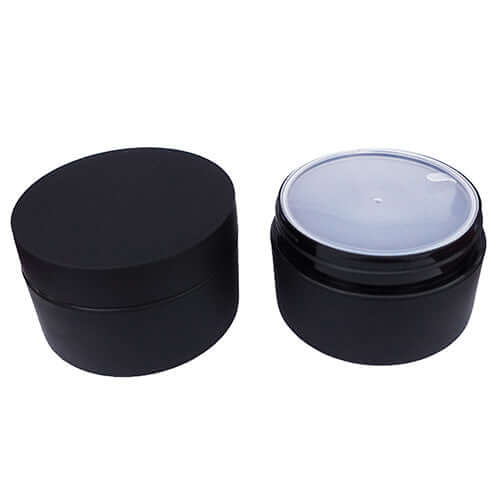 100gm Plastic Jar with Lid and Casker Seal - Matte Black