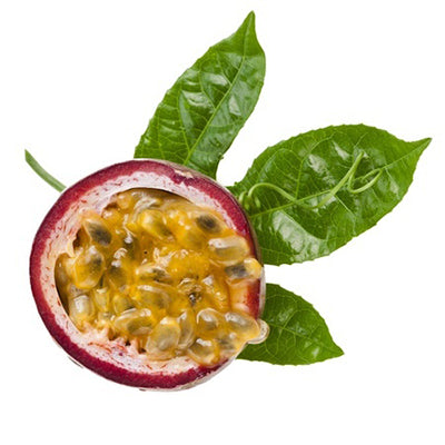 Flavour Oil Passionfruit represented by fresh, juicy passionfruit still in the skin