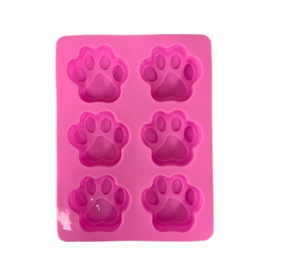 Paw Print 6 Cavity Silicone Mould