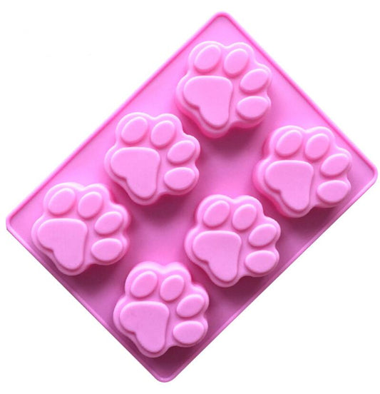 Paw Print 6 Cavity Silicone Mould