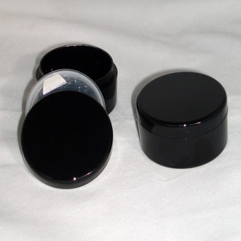 30gm Black Pot, Black Solid Lid + Sifter