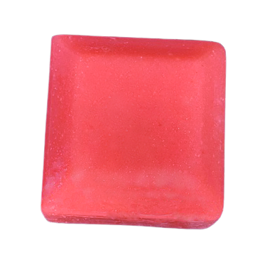 Raspberry red mica used to colour soap red