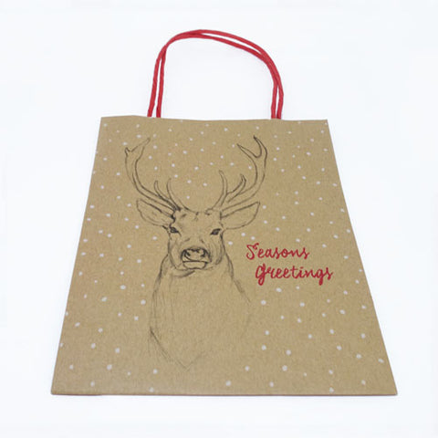 Small Kraft Carry Bag - Stag 