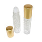 Lip Gloss Swirled Glass Tube - Gold Cap