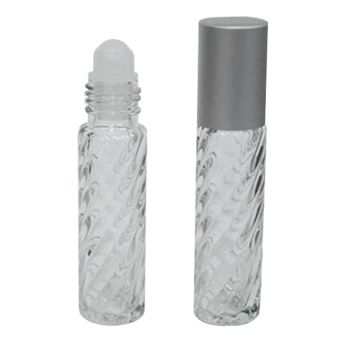 Lip Gloss Swirled Glass - Matt Silver Cap